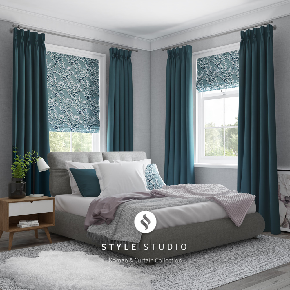 Roman Blinds in Bedroom