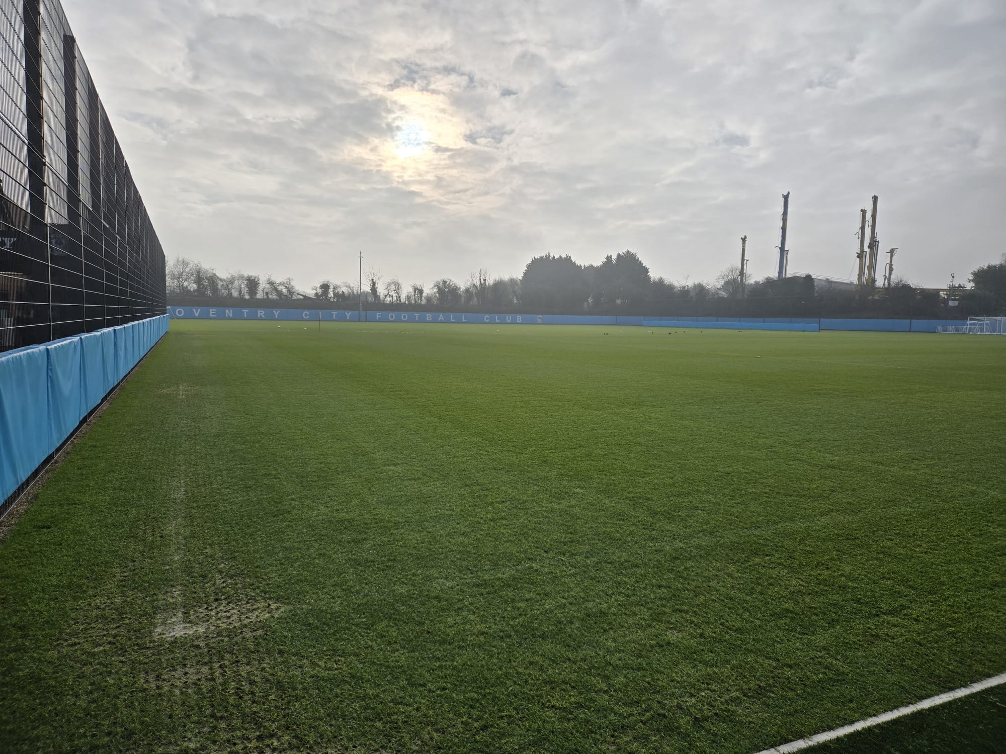Interior of Coventry City FC training ground with roller blinds